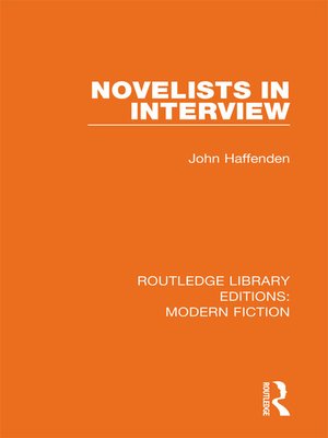 cover image of Novelists in Interview